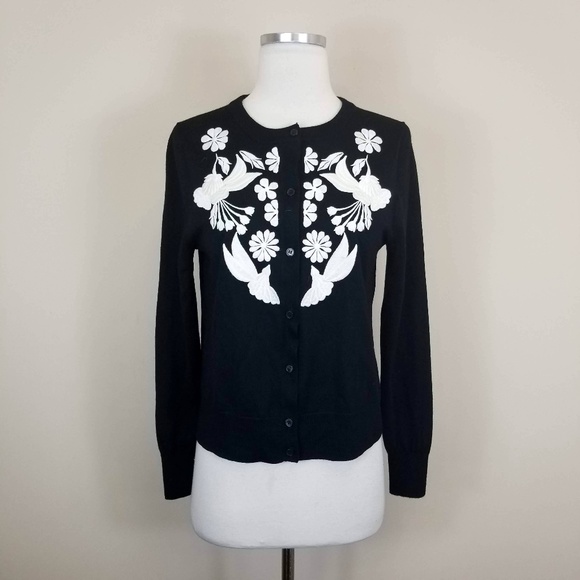 J Crew Embroidered Merino Wool Jackie 